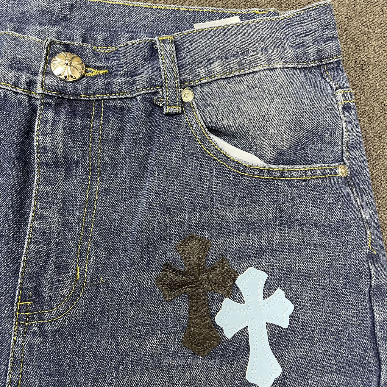 Chrome Hearts Blue Jeans Cross Patch (2) - newkick.cc